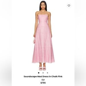 WORN ONCE - Aje Pink Soundscape dress